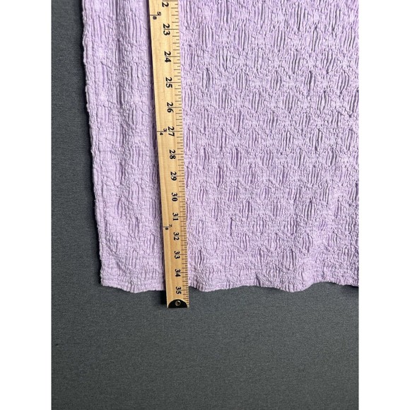 Elodie Textured Sleeveless Bodycon Mini Dress Purple Stretch Elastic Women XL - Picture 6 of 9